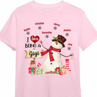 Personalized I Love Being A Grandma Snowman Shirt - Hoodie - Sweatshirt SB301 23O47 thumb 1