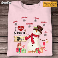 Personalized I Love Being A Grandma Snowman Shirt - Hoodie - Sweatshirt SB301 23O47 thumb 1
