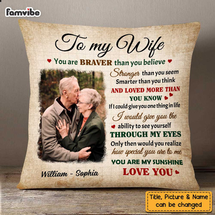 Personalized Photo To My Wife Pillow OB104 36O47 1
