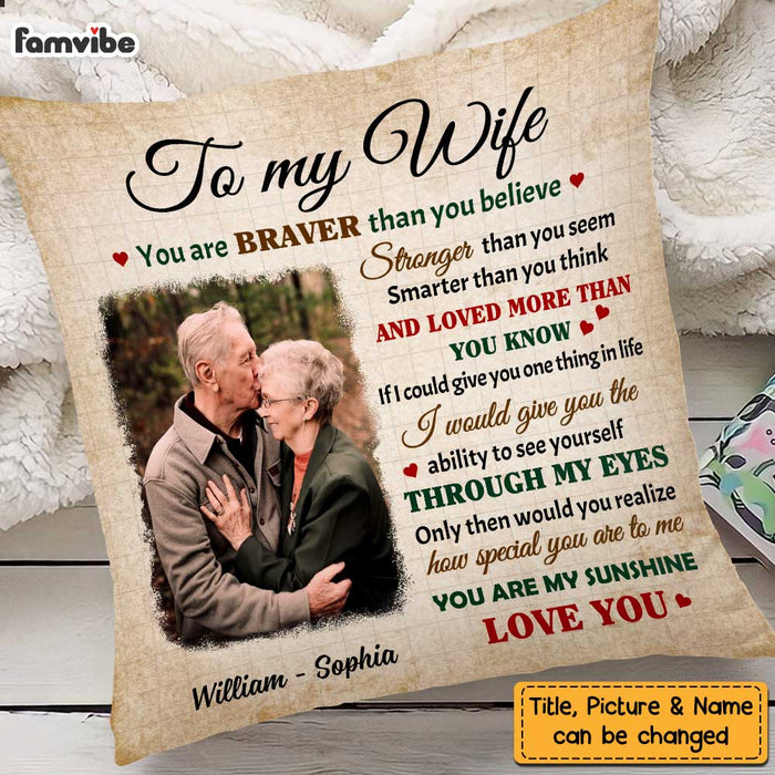 Personalized Photo To My Wife Pillow OB104 36O47 1