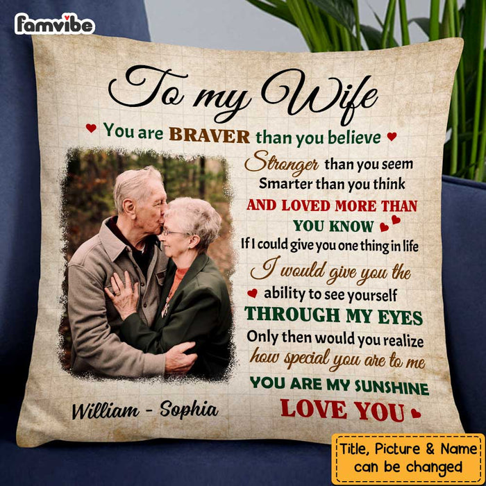 Personalized Photo To My Wife Pillow OB104 36O47 1
