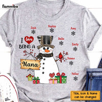Personalized I Love Being A Grandma Snowman Christmas Shirt - Hoodie - Sweatshirt OB82 58O47 thumb 1