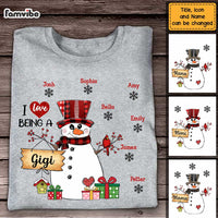 Personalized I Love Being A Grandma Snowman Christmas Shirt - Hoodie - Sweatshirt OB82 58O47 thumb 1