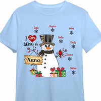 Personalized I Love Being A Grandma Snowman Christmas Shirt - Hoodie - Sweatshirt OB82 58O47 thumb 1