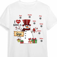 Personalized I Love Being A Grandma Snowman Christmas Shirt - Hoodie - Sweatshirt OB82 58O47 thumb 1