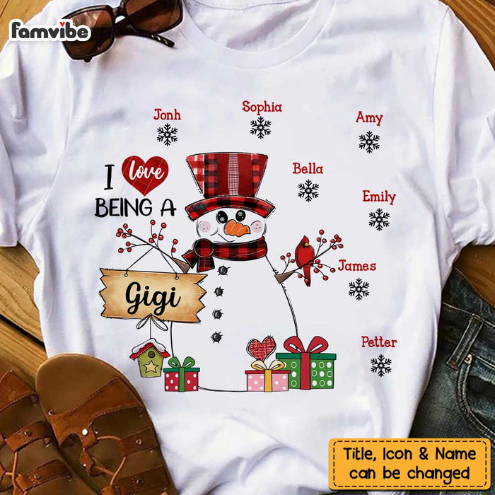 I love being a grandma - Christmas gift for grandma, snowman family Shirt,  Hoodie, Sweatshirt - FridayStuff