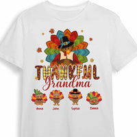 Personalized Thankful Grandma Thanksgiving Turkey Shirt - Hoodie - Sweatshirt OB83 58O34 thumb 1