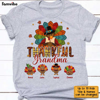 Personalized Thankful Grandma Thanksgiving Turkey Shirt - Hoodie - Sweatshirt OB83 58O34 thumb 1