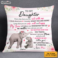 Personalized Daughter Elephant Pillow OB111 85O53 thumb 1