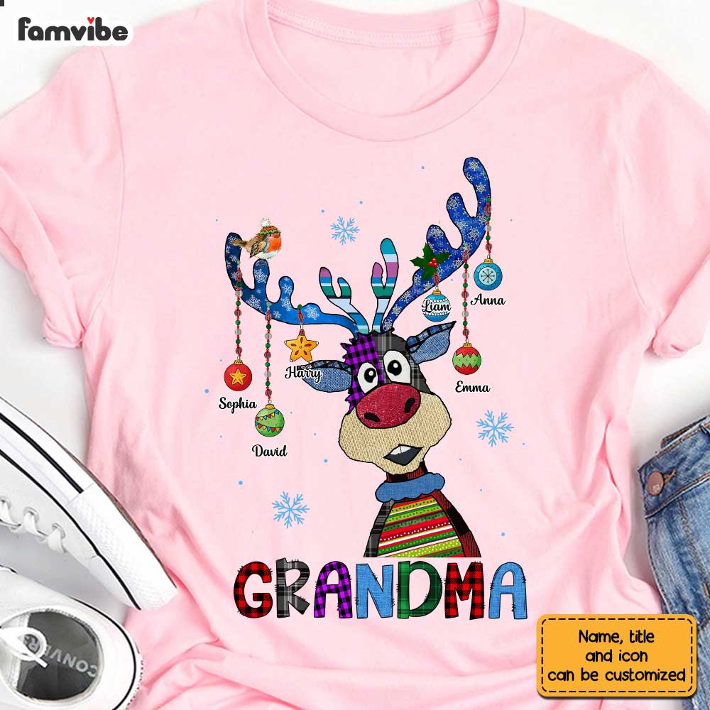 Personalized Grandma Christmas Reindeer Shirt OB106 32O28 Primary Mockup