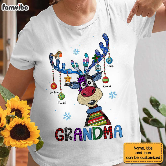 Personalized Grandma Christmas Reindeer Shirt - Hoodie - Sweatshirt OB106 32O28 1
