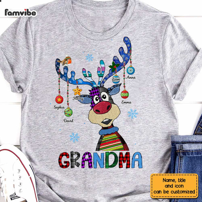 Personalized Grandma Christmas Reindeer Shirt - Hoodie - Sweatshirt OB106 32O28 1
