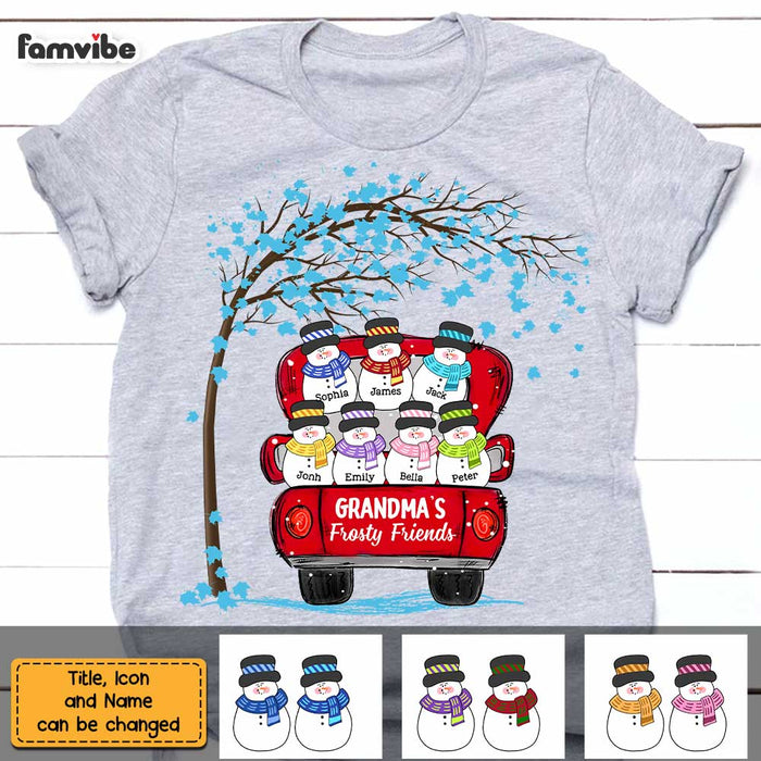 Personalized Grandma's Frosty Friends Shirt - Hoodie - Sweatshirt OB101 30O47 1