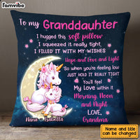 Personalized Hug This Granddaughter Unicorn Pillow OB102 30O28 thumb 1