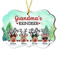 Personalized Grandma's Little Reindeer Benelux Ornament OB103 23O47 thumb 1