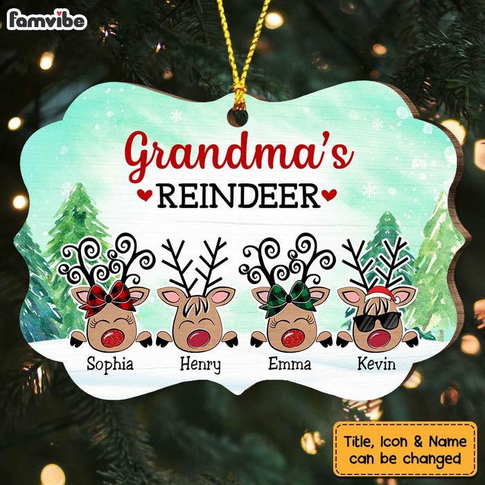 Personalized Grandma's Little Reindeer Benelux Ornament OB103 23O47 1