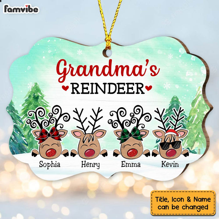 Personalized Grandma's Little Reindeer Benelux Ornament OB103 23O47 1
