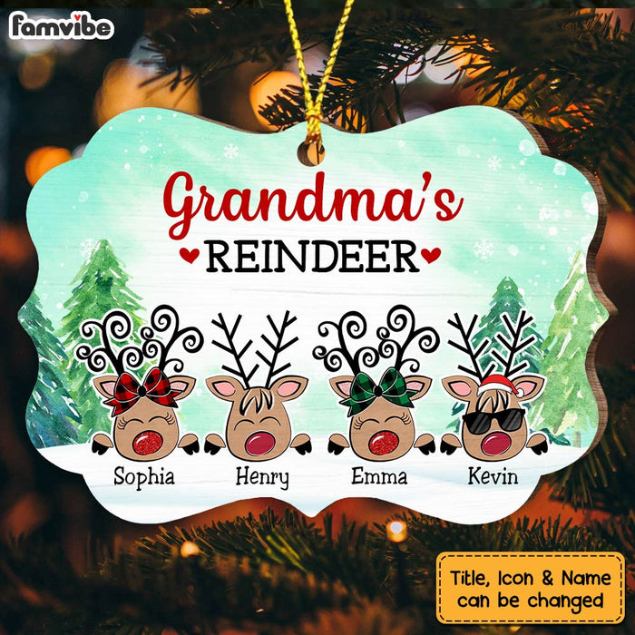 Personalized Grandma's Little Reindeer Benelux Ornament OB103 23O47 1