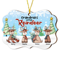 Personalized Grandma's Little Reindeer Shirt Benelux Ornament OB104 32O53 thumb 1