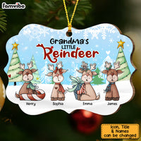 Personalized Grandma's Little Reindeer Shirt Benelux Ornament OB104 32O53 thumb 1