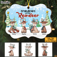 Personalized Grandma's Little Reindeer Shirt Benelux Ornament OB104 32O53 thumb 1