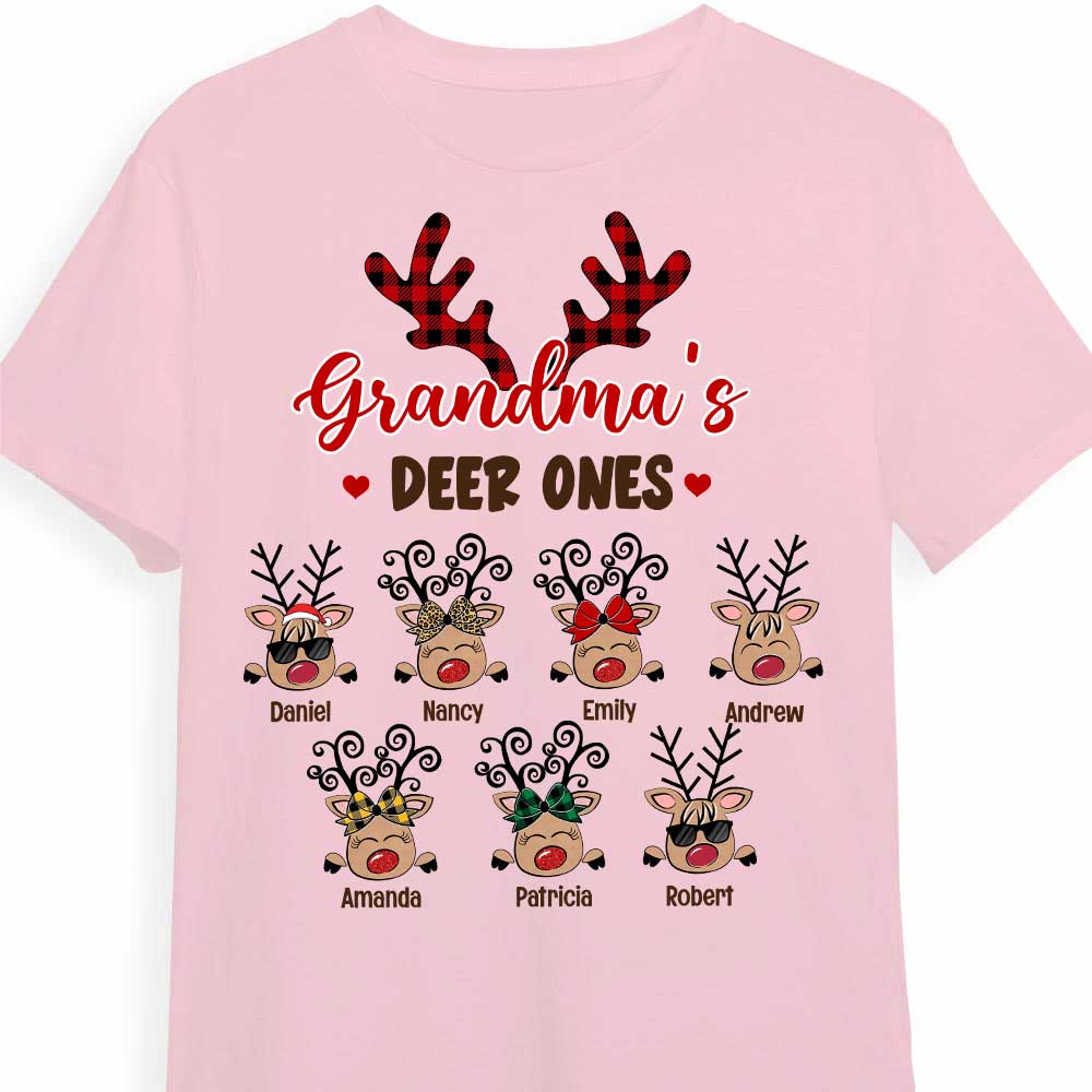Personalized Grandma's Deer Ones Christmas Shirt OB101 58O34 Primary Mockup