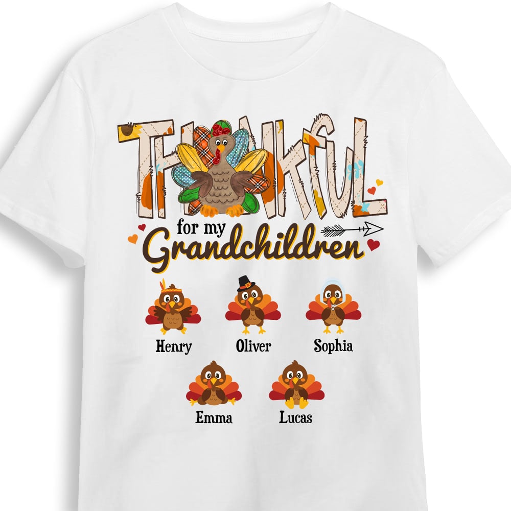 Personalized Thankful Grandma Turkey Shirt OB103 30O53 Primary Mockup