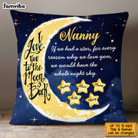 Personalized Love To The Moon And Back Grandma Custom Grandkids Names Pillow OB102 58O53 thumb 1