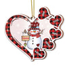 Personalized Grandma Snowman Heart Ornament OB116 30O67 1