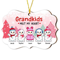 Personalized Grandma Snowman Christmas Circle Ornament Benelux Ornament OB175 85O28 thumb 1