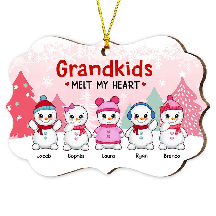 Personalized Grandma Snowman Christmas Circle Ornament Benelux Ornament OB175 85O28 1