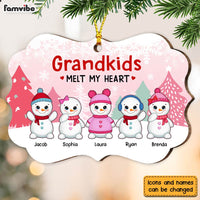Personalized Grandma Snowman Christmas Circle Ornament Benelux Ornament OB175 85O28 thumb 1