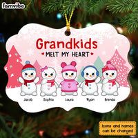 Personalized Grandma Snowman Christmas Circle Ornament Benelux Ornament OB175 85O28 thumb 1