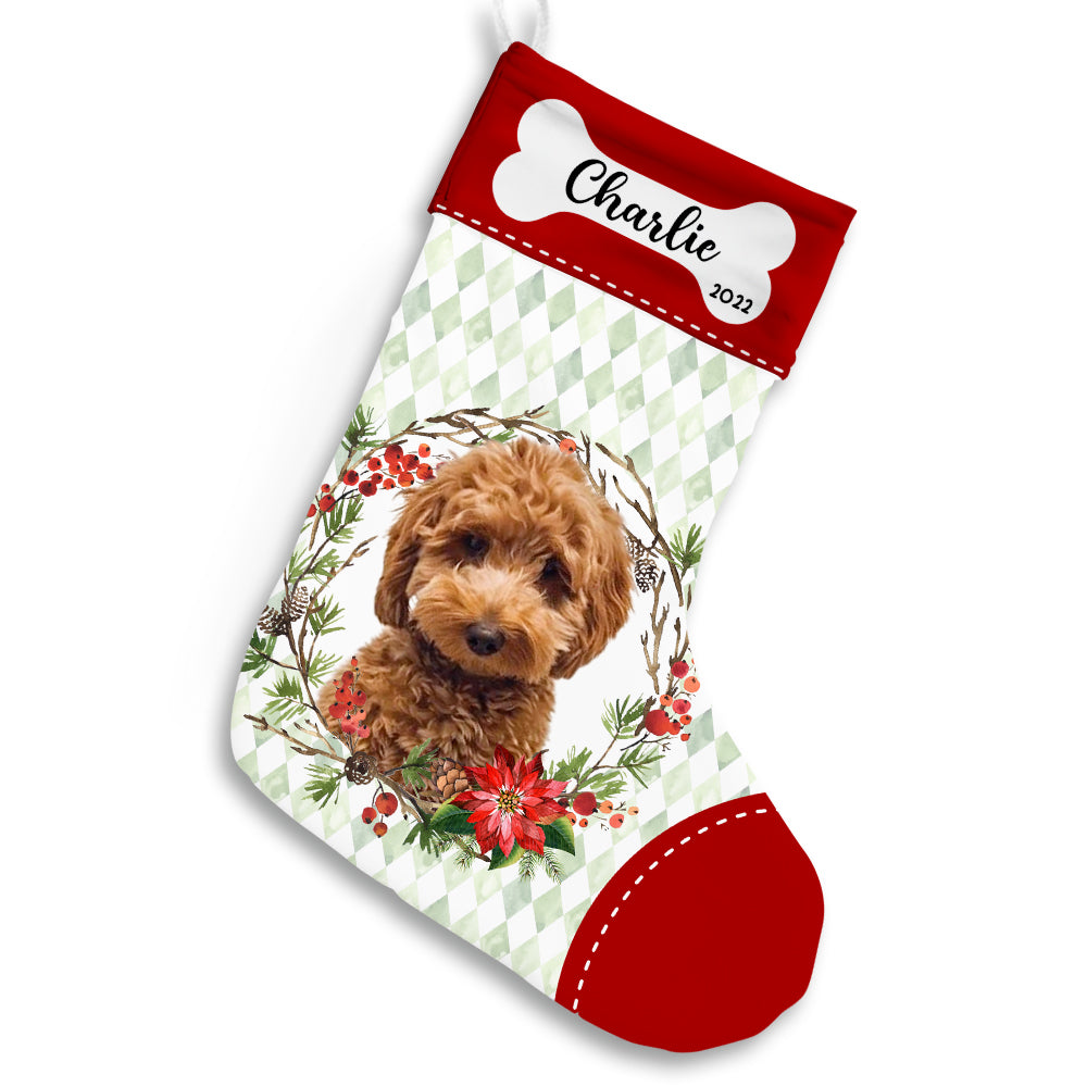 Personalized Christmas Stocking with Your Dog's Funny Photo - Famvibe