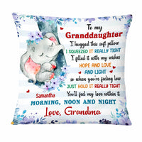 Personalized Granddaughter Elephant Hug This Pillow OB112 30O47 thumb 1
