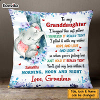 Personalized Granddaughter Elephant Hug This Pillow OB112 30O47 thumb 1