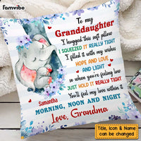 Personalized Granddaughter Elephant Hug This Pillow OB112 30O47 thumb 1