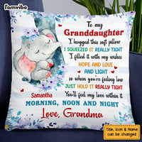Personalized Granddaughter Elephant Hug This Pillow OB112 30O47 thumb 1