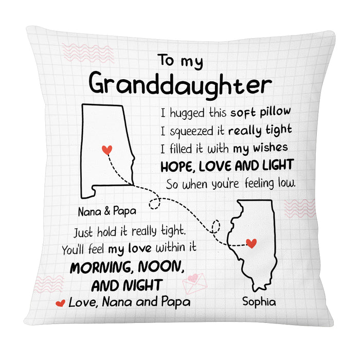 Personalized Granddaughter Long Distance Pillow OB113 30O53 1