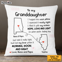Personalized Granddaughter Long Distance Pillow OB113 30O53 thumb 1