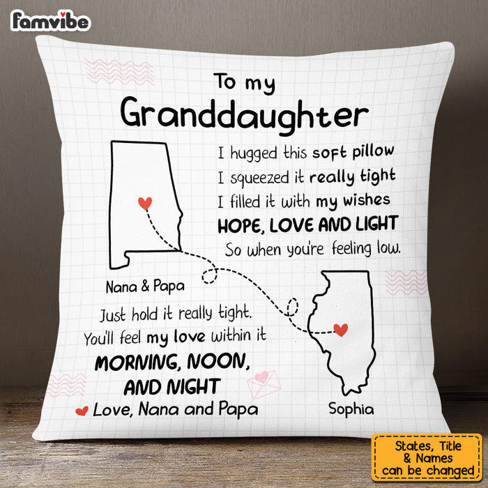 Personalized Granddaughter Long Distance Pillow OB113 30O53 1