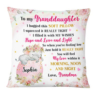 Personalized To My Granddaughter Hug This Elephant Pillow OB111 23O53 thumb 1