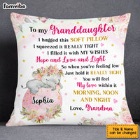 Personalized To My Granddaughter Hug This Elephant Pillow OB111 23O53 thumb 1