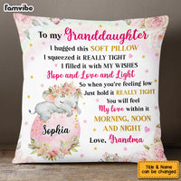 Personalized To My Granddaughter Hug This Elephant Pillow OB111 23O53 thumb 1