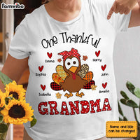 Personalized Grandma Thanksgiving Turkey Polka Dot Shirt - Hoodie - Sweatshirt OB114 30O28 thumb 1