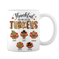 Personalized Grandma Thankful For My Little Turkeys Mug OB111 32O28 thumb 1