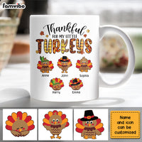 Personalized Grandma Thankful For My Little Turkeys Mug OB111 32O28 thumb 1