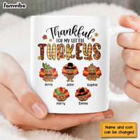 Personalized Grandma Thankful For My Little Turkeys Mug OB111 32O28 thumb 1