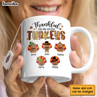 Personalized Grandma Thankful For My Little Turkeys Mug OB111 32O28 thumb 1