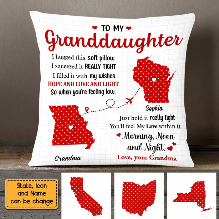 Personalized Long Distance Polka Dot Pillow OB113 23O47 1
